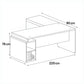 Manager's desk 220 x 76 x 90 - wooden & black - AZ1088