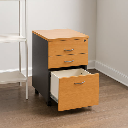 وحدة أدراج، 42×42×58 سم – خشبي وأسود – AZ111248