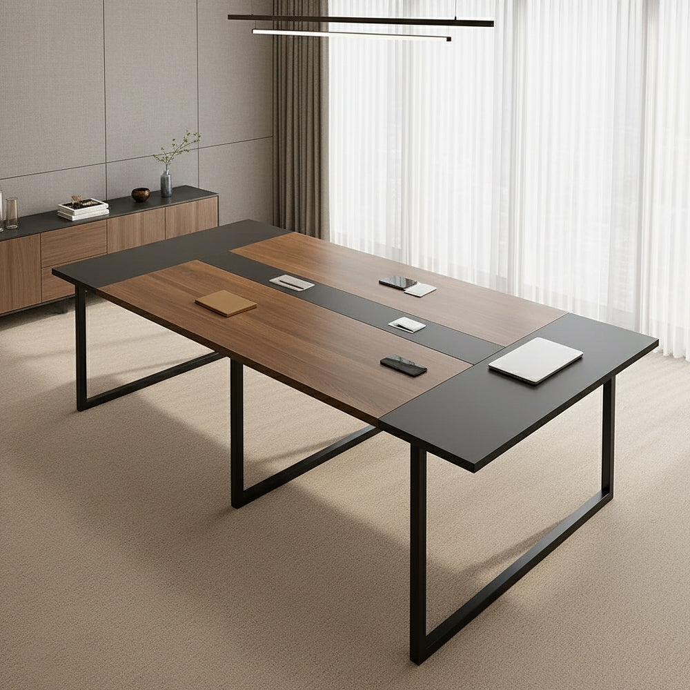 طاولة اجتماعات – 240×120×75 سم – بني وأسود – AZ111252