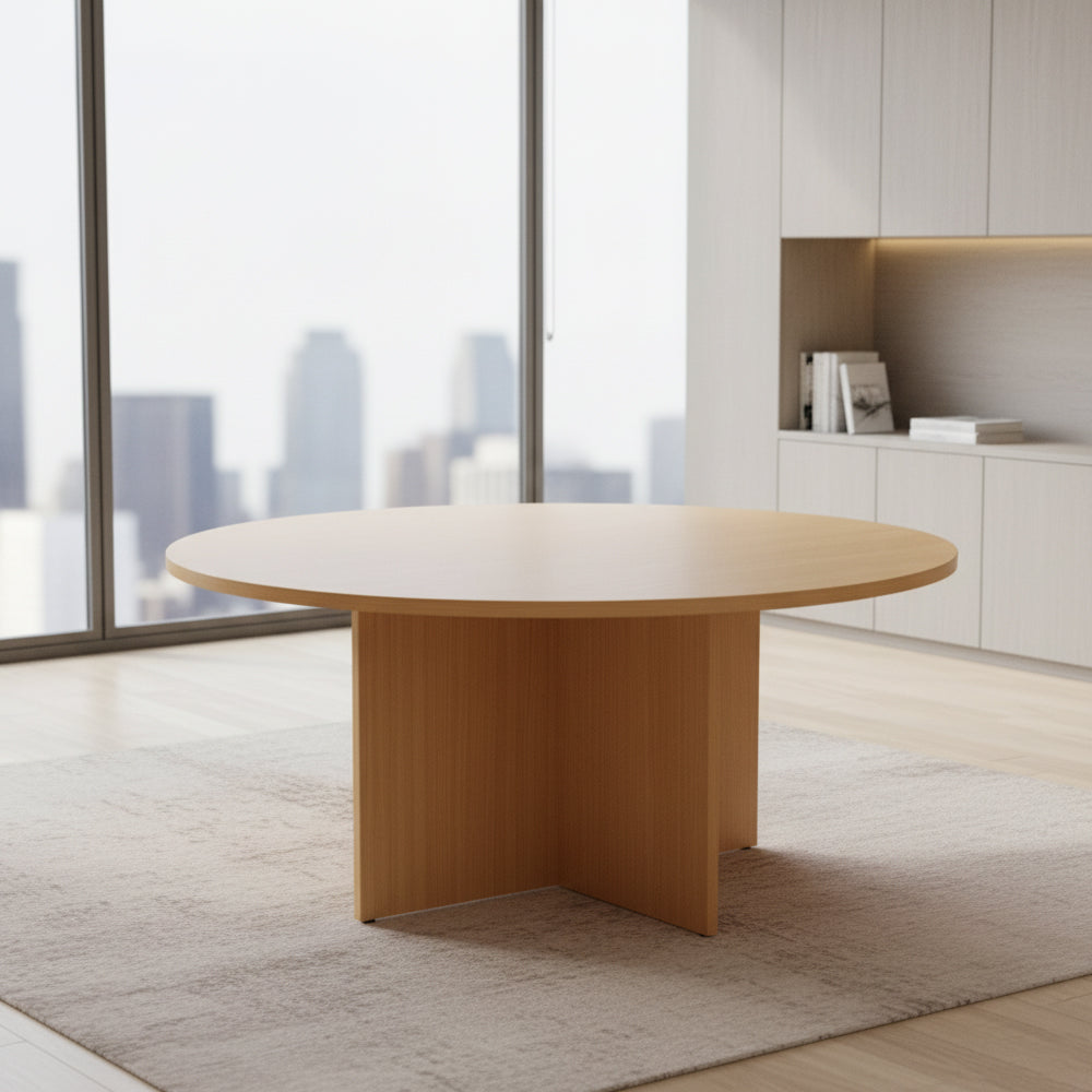 Meeting table 120 x 120 x 75 cm - Wooden - AZ111254