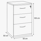 Unit drawer, 105 x 50 x 50 cm - Wooden - AZ111256