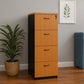 Unit drawer, 135 x 50 x 50 cm - Wooden & black & white- AZ111259