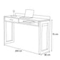 Desk 75 x 200 x 80 cm - Wooden and White - AZ11126