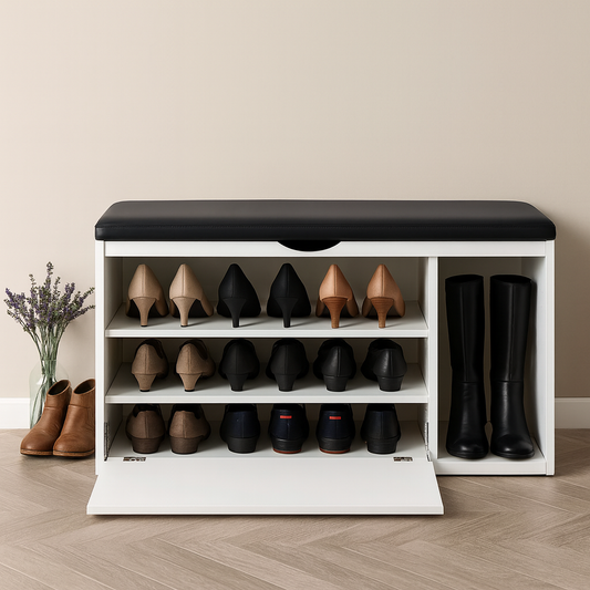 Shoe cabinet 80 x 40 x 60 cm - White - AZ111315