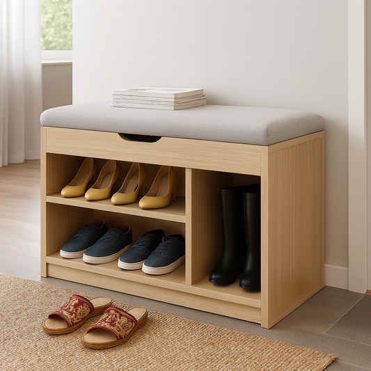 Shoe cabinet 80 x 50 x 40 cm - wooden - AZ111321
