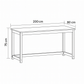 Desk 75 x 200 x 80 cm - White - AZ11133