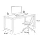 Desk 75 x 200 x 80 cm - Black and White - AZ11140