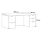 Desk 75 x 200 x 80 cm - Black - AZ11147
