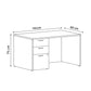 Desk 75 x 160 x 80 cm - Brown - AZ11149