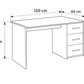 مكتب بمقاس 120 × 60 × 75 سم - أبيض - AZ1163