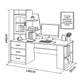 Desk 140x 50x 140 cm - wooden and white- AZ1178