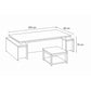 Desk 75*200*80 CM - Wooden and White - AZ120110