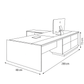 Desk 200*80*75 CM - Wooden and Black - AZ120116
