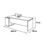 Desk 200*80*75 CM - Wooden and Black - AZ120119
