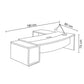 Desk 75*180*80 CM - Brown - AZ120124