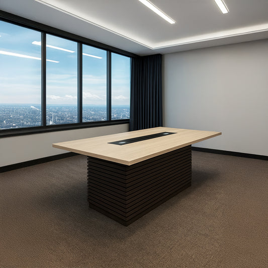 Meeting table 220*110*75 CM - Wooden and Black - AZ120193