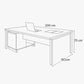 Manager's Desk 75*140*60 CM - Wooden and White - AZ12039