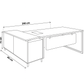 Manager's Desk 75*200*80 CM - Wooden - AZ12052