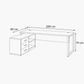 Manager's Desk 200*80*75 CM - Wooden - AZ12062