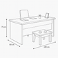Manager's Desk 180*80*75 CM - Wooden - AZ12064