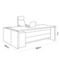 Manager's Desk 75*180*80 CM - Wooden and Black - AZ12072