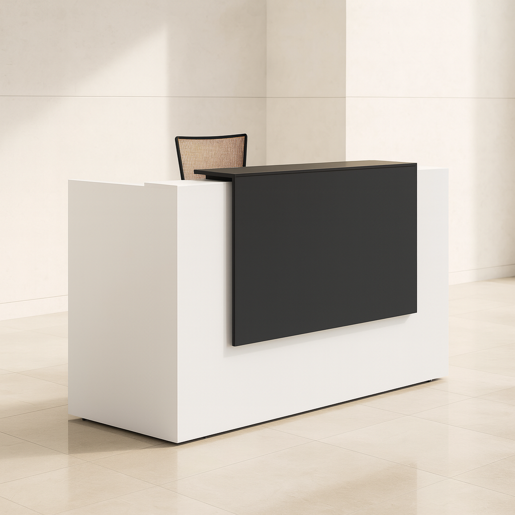 كاونتر 150×65×117 سم – أبيض وأسود – AZ50052