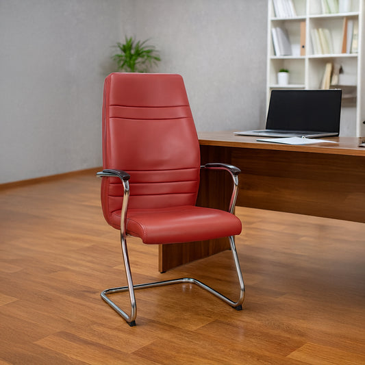 Fixed Visitor Chair 108*59*52 cm - Red - GL 314