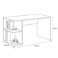Desk 120*60*75CM - white and wooden- AZ1250