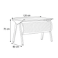 desk 120*60*75 CM -black and white - AZ1263