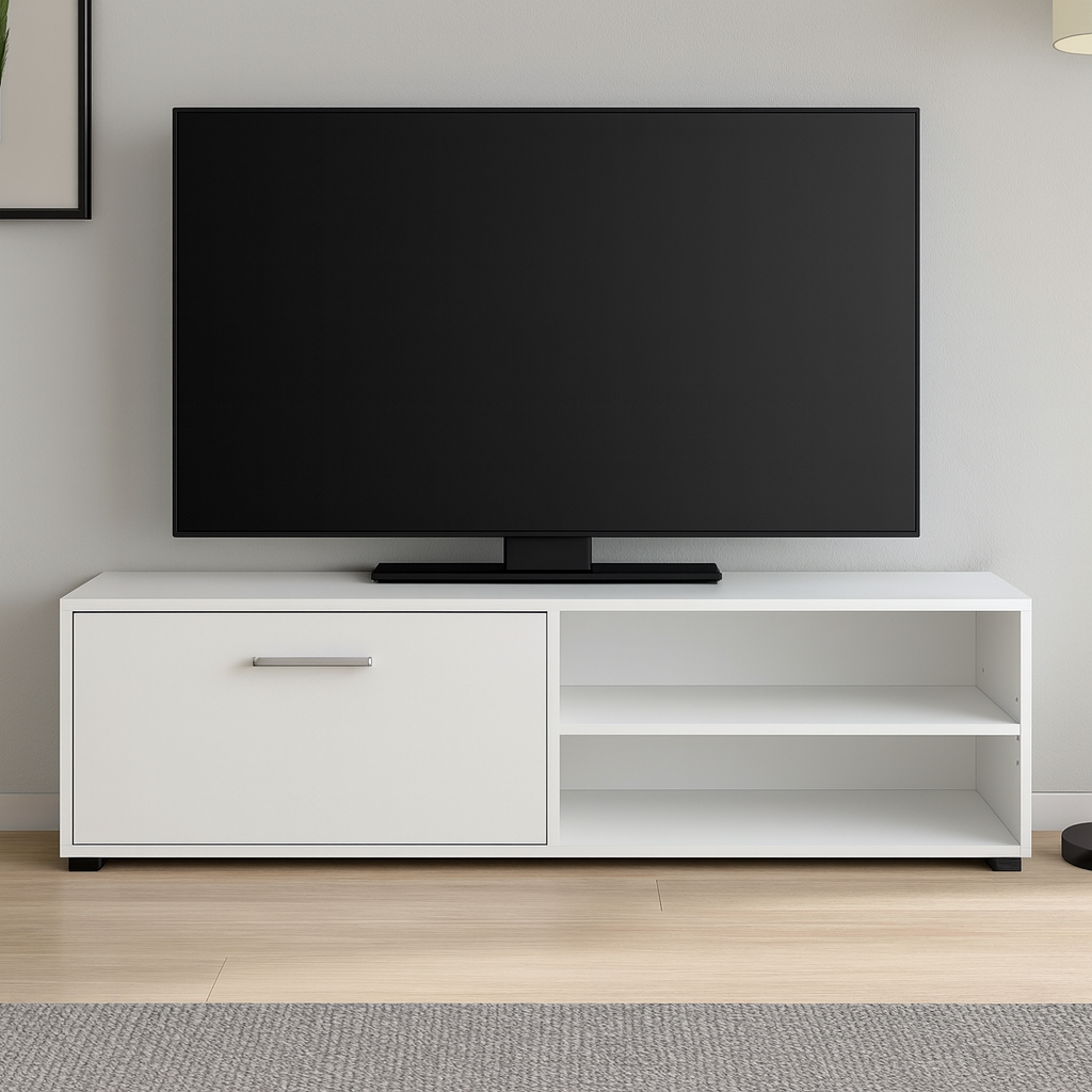 TV Table, 120 × 40 × 50 cm - White - AZ3001