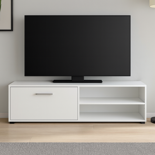 طاولة تلفزيون 120 × 40 × 50 سم – أبيض – AZ3001