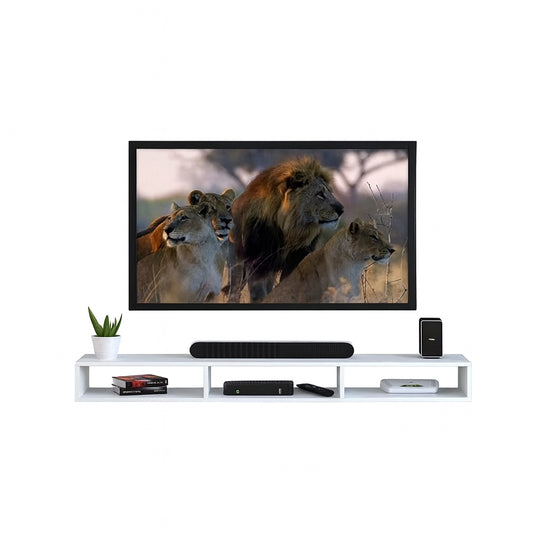 طاولة تلفزيون 90 × 25 × 15 سم – أبيض – AZ3002