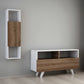 طاولة تلفزيون، 90 × 30 × 45 سم – بني وأبيض – AZ30030
