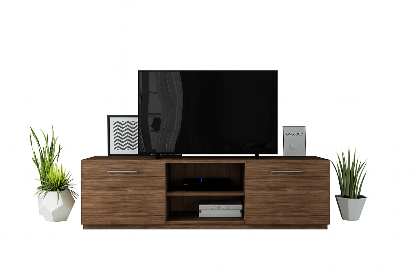 طاولة تلفزيون، 160 × 30 × 45 سم – بني – AZ30035