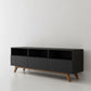 TV Table, 150 × 40 × 55 cm - Black and Brown - AZ30038