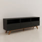 TV Table, 150 × 40 × 55 cm - Black and Brown - AZ30038