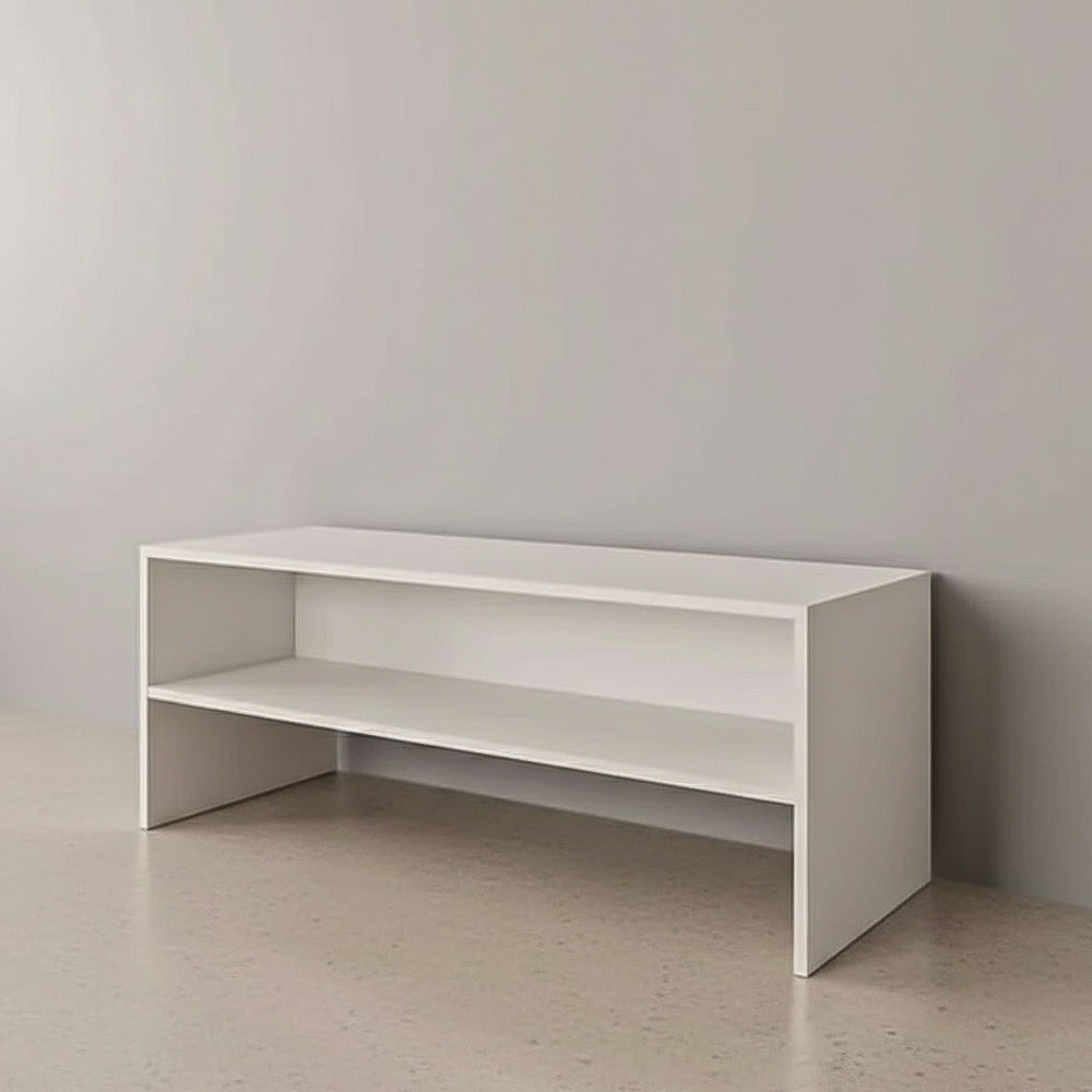 طاولة تلفزيون، 120 × 40 × 50 سم – أبيض – AZ30039