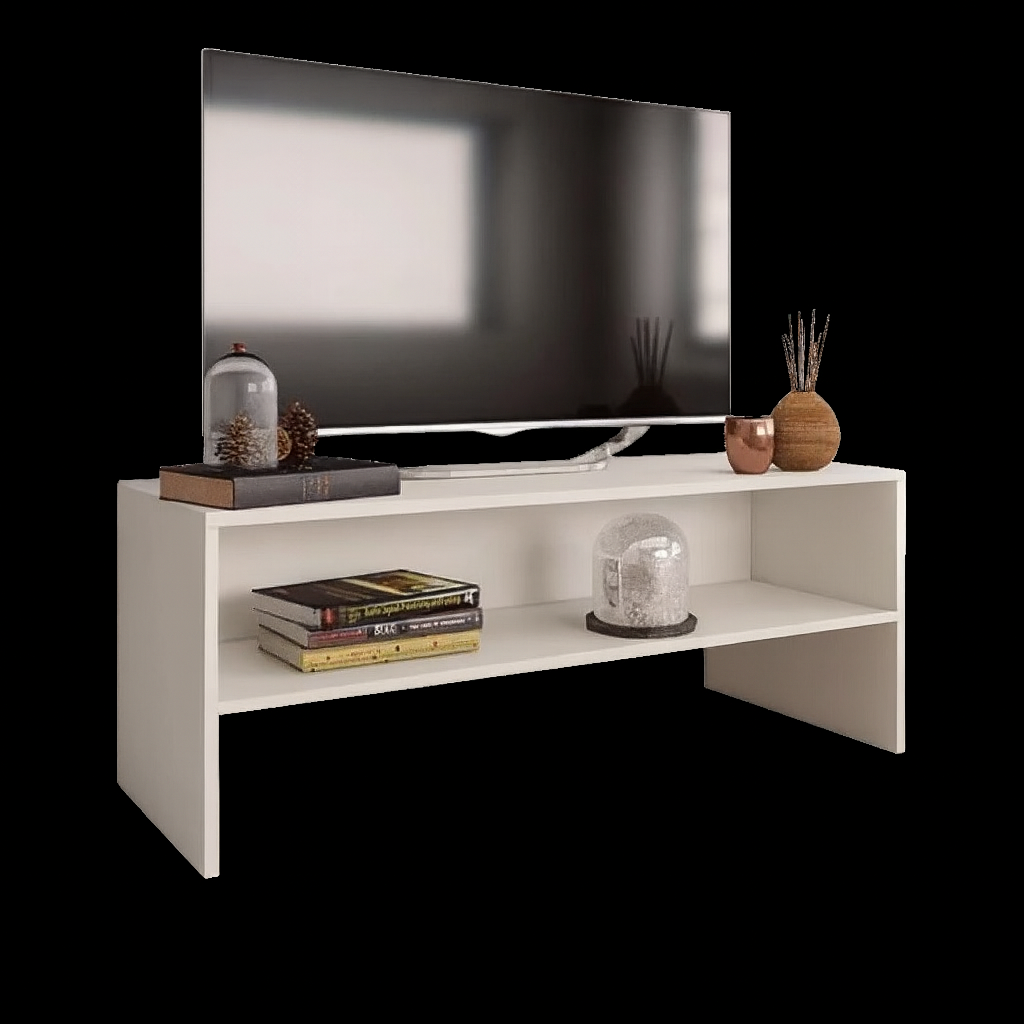TV Table, 120 × 40 × 50 cm - White - AZ30039