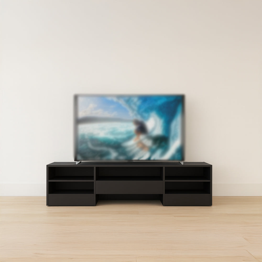 طاولة تلفزيون، 150 × 40 × 55 سم – أسود – AZ30042