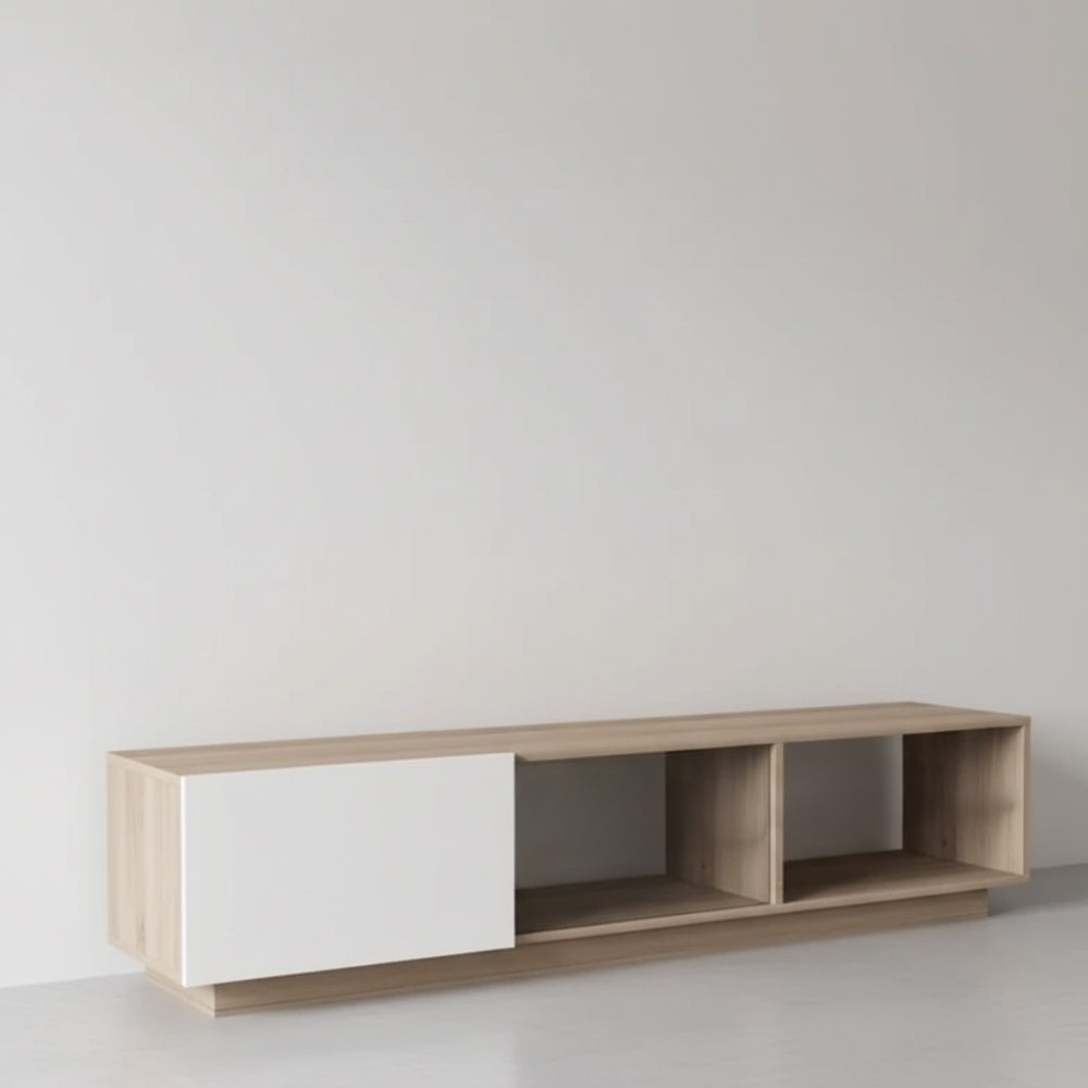 طاولة تلفزيون 160 × 35 × 45 سم – أبيض – AZ30048