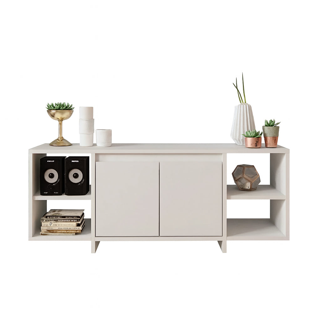طاولة تلفزيون 120 × 35 × 52 سم – أبيض – AZ30049
