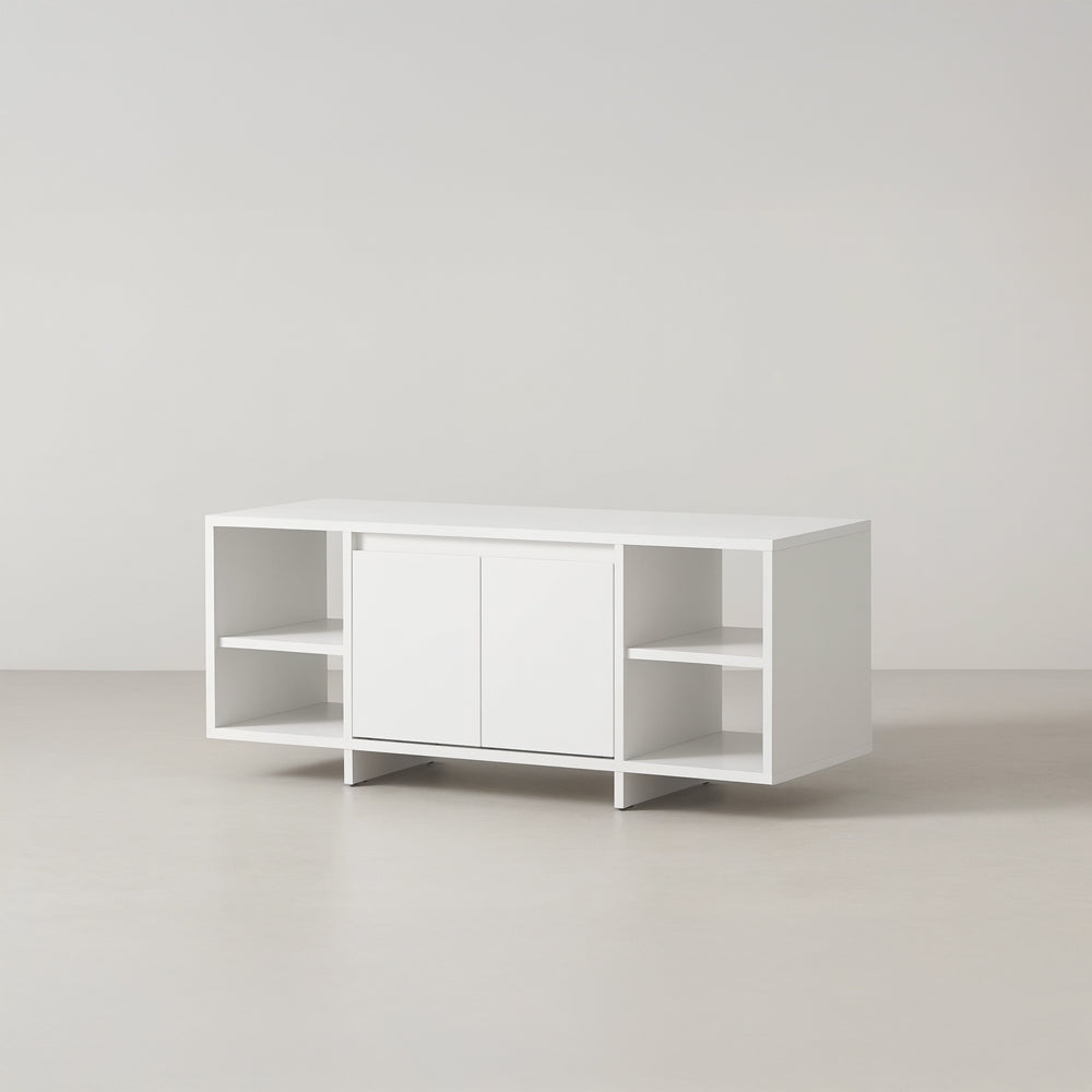 طاولة تلفزيون 120 × 35 × 52 سم – أبيض – AZ30049