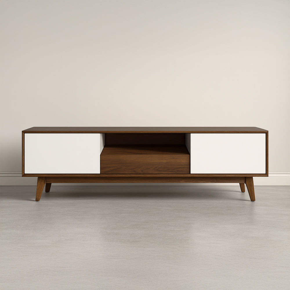 طاولة تلفزيون 180 × 30 × 45 سم – بني وأسود – AZ30052
