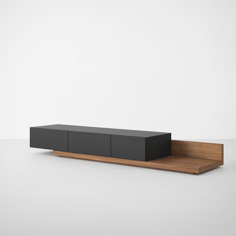 طاولة تلفزيون 180 × 40 × 40 سم – بني وأسود – AZ30053

