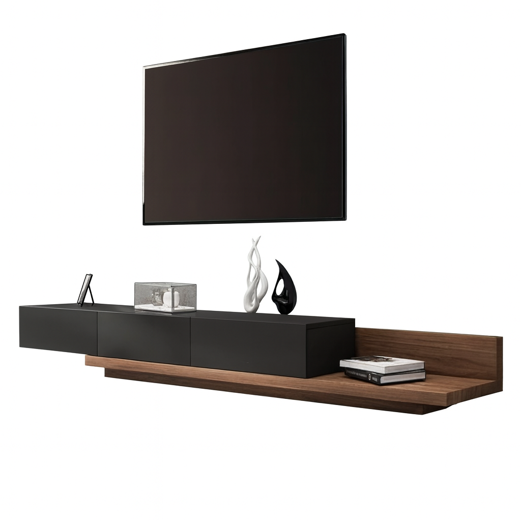 طاولة تلفزيون 180 × 40 × 40 سم – بني وأسود – AZ30053
