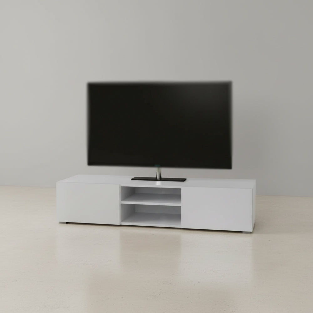 طاولة تلفزيون 180 × 30 × 55 سم – أبيض – AZ30056