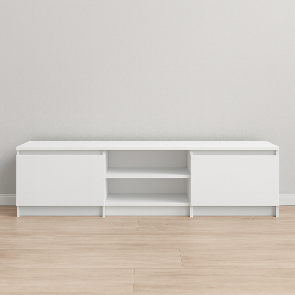 طاولة تلفزيون، 160 × 40 × 40 سم - أبيض - AZ30062