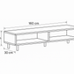TV Table, 160 × 30 × 40 cm - Brown - AZ30082