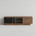 طاولة تلفزيون 140 × 30 × 40 سم – بني وأسود – AZ30019
