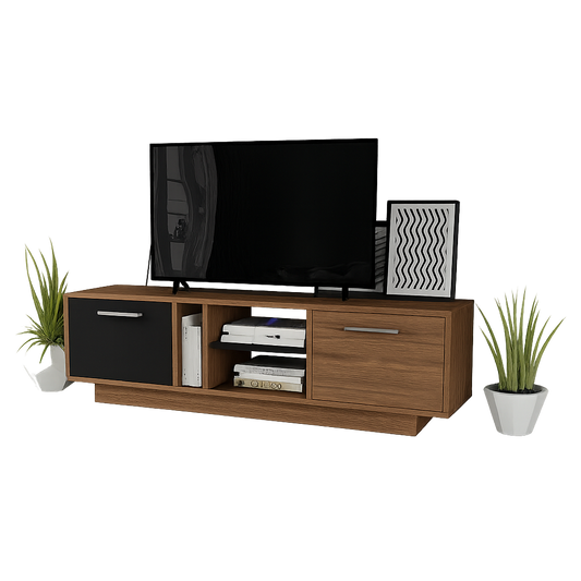 طاولة تلفزيون 140 × 30 × 40 سم – بني وأسود – AZ30019
